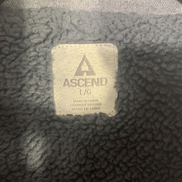 Ascend Gray Button Jacket Sherpa Lined Casual Outdoor Fall Coat Size Large - Picture 3 of 8